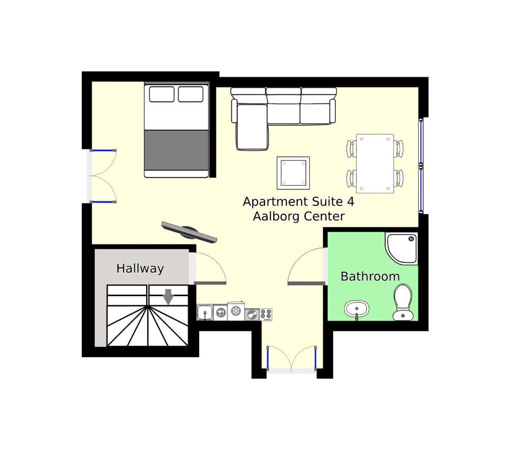 Aday - Apartment Suite 4 Aalborg Center エクステリア 写真
